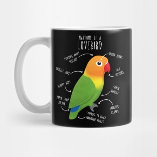 Fischer's Lovebird Parrot Anatomy Mug